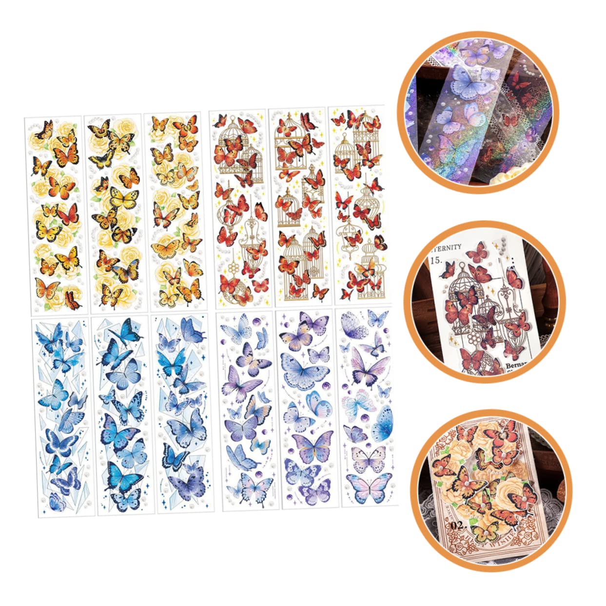 Tofficu 60blätter Retro Hintergrundpapier Material Für Scrapbooking Dekoration Mit Schmetterlingsdesigns Pro Design Langlebig Und Vielseitig Einsetzbar
