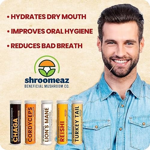 Miniatura 8 de Shroomeaz - Palillos de dientes saborizados con infusión (100 selecciones, 5 paquetes, variedad, vainilla, miel, chocolate, naranja, menta)