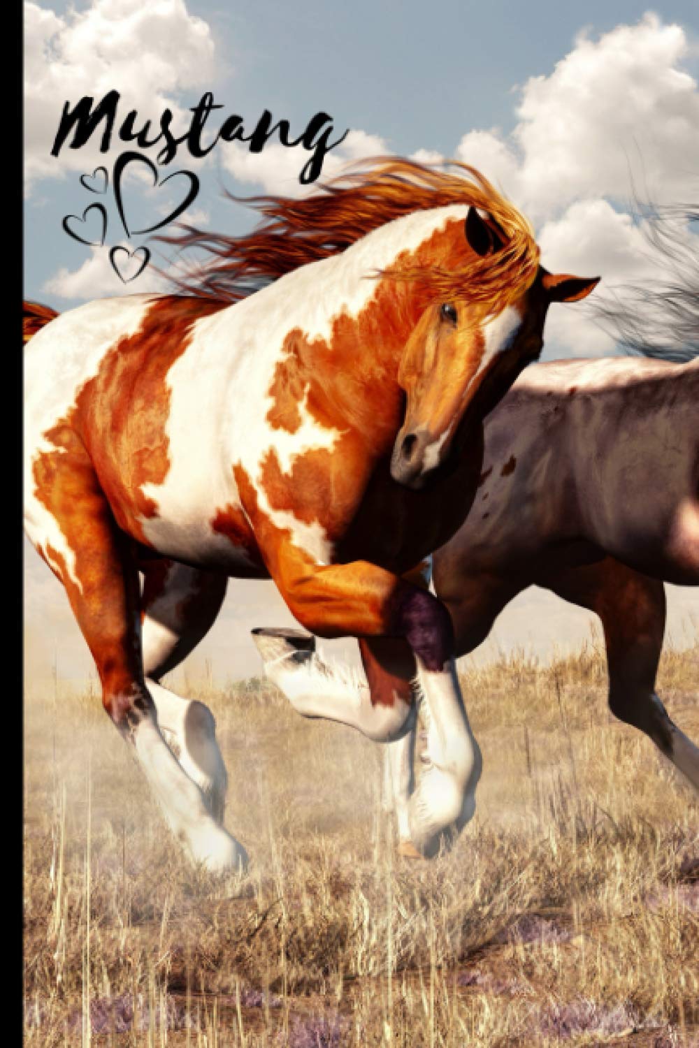 Mustang Horse Notebook For Horse Lovers: Composition Notebook 6x9" Blank Lined Journal
