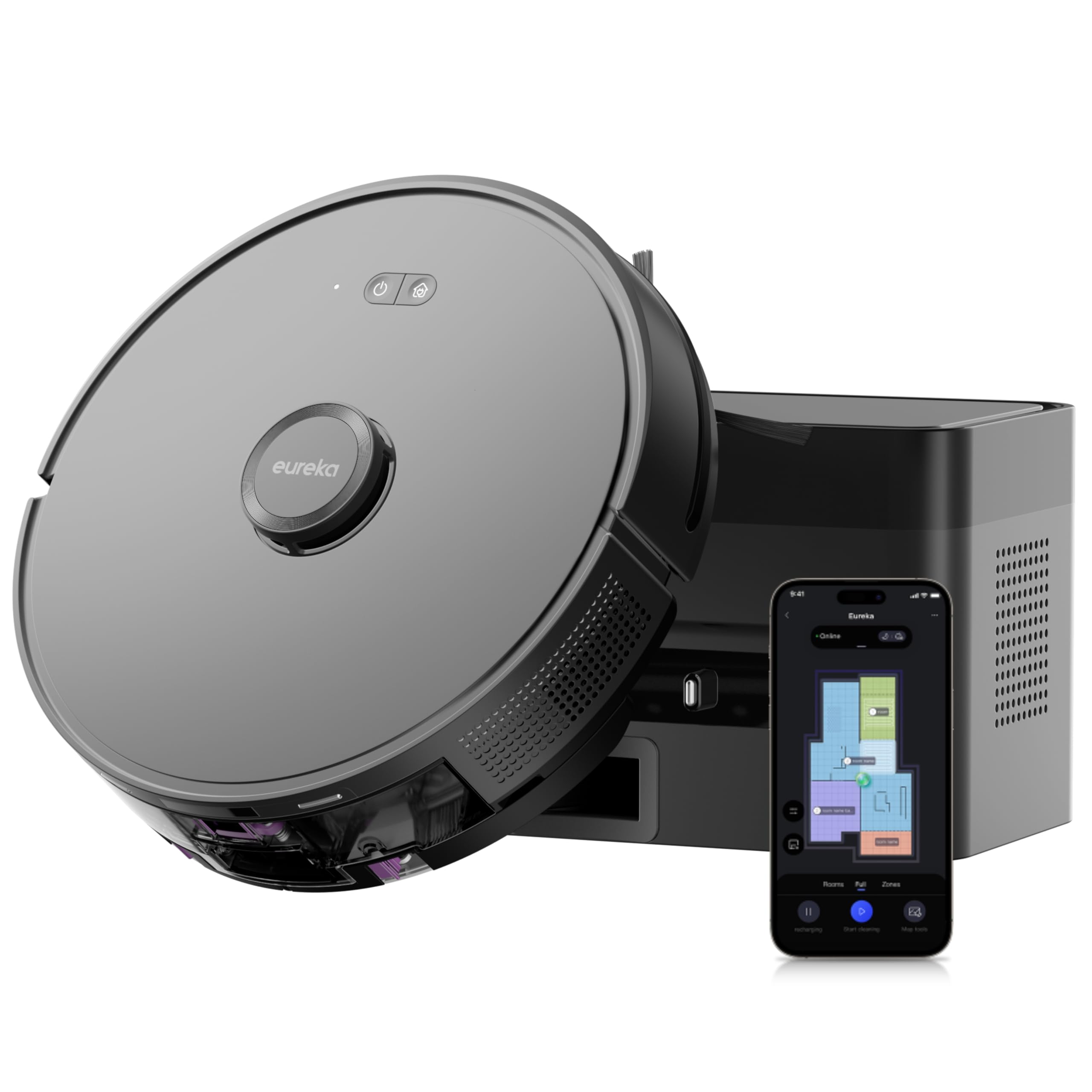 EUREKA E6 Plus Robot Vacuum Cleaner and Floor Mop with Automatic Dust Emptying