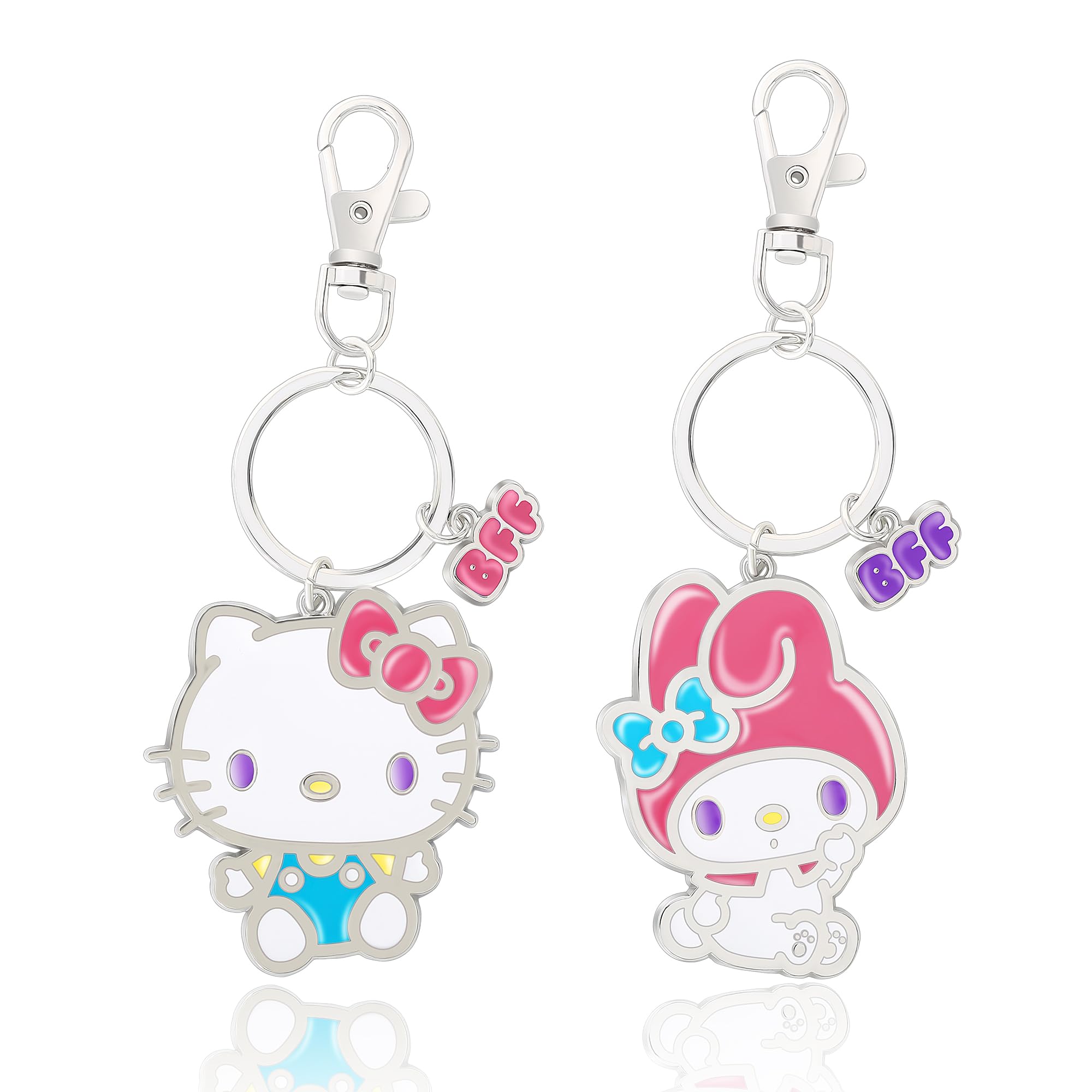 Hello Kitty Keychain BFF Set of 2 - My Melody and Hello Kitty Sanrio Keychain Set Official License