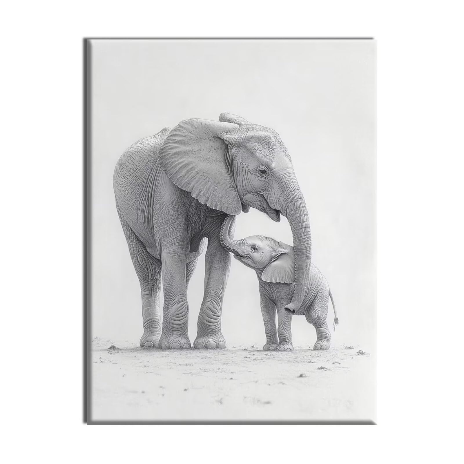 Diamond Painting Animal Éléphant Mosaique Loisir Creatif Kit, Diy Diamond Point de Croix Broderie, Cristal Art Kit Peinture Diamant, Automne Halloween Decoration Murale, Cadeau de Noel 60x80cm W-l-136