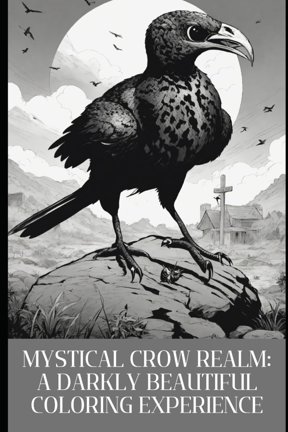 Mystical Crow Realm: A Darkly Beautiful Coloring Experience: 30 Intricate Crow Illustrations for Relaxation, Creativity & Mindful Coloring
