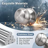 Vista 21 de KNOBWELL 8 Pack Black Door Knob for Hallway and Closet, Keyless Interior Passage Function, Round Non-Locking, Matte Black Handle