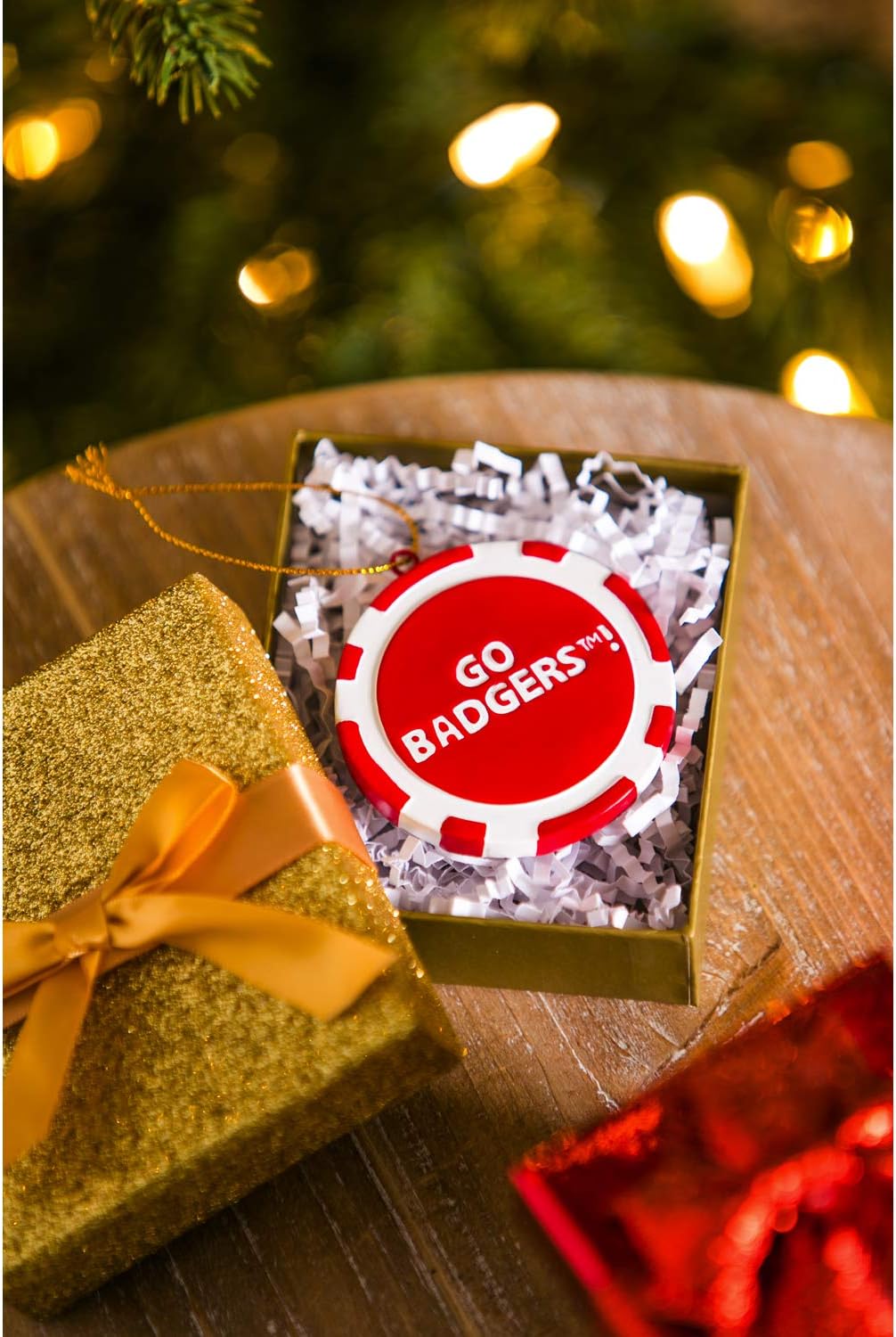 Evergreen Enterprises NCAA Wisconsin Badgers Game Chip DesignOrnament, Team Colors, One Size : Sports & Outdoors