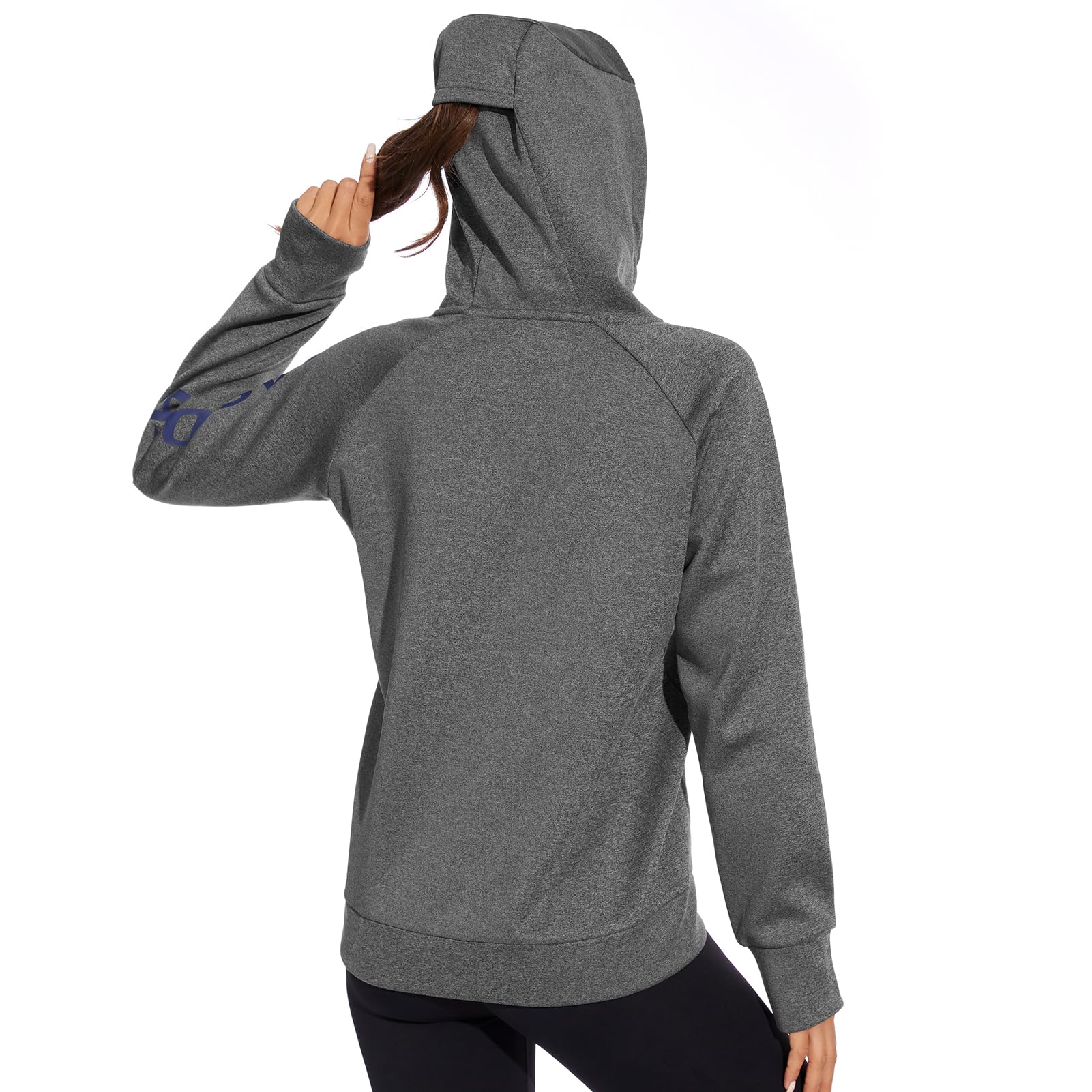 Bassdash Felpa Donna con Cappuccio in Pile con Ghetta per Il Collo,Impermeabile Inverno Felpe Calde da Escursionista Corsa Pesca