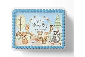 Charming Woodland Animal Cake Topper for Enchanting Baby Showers