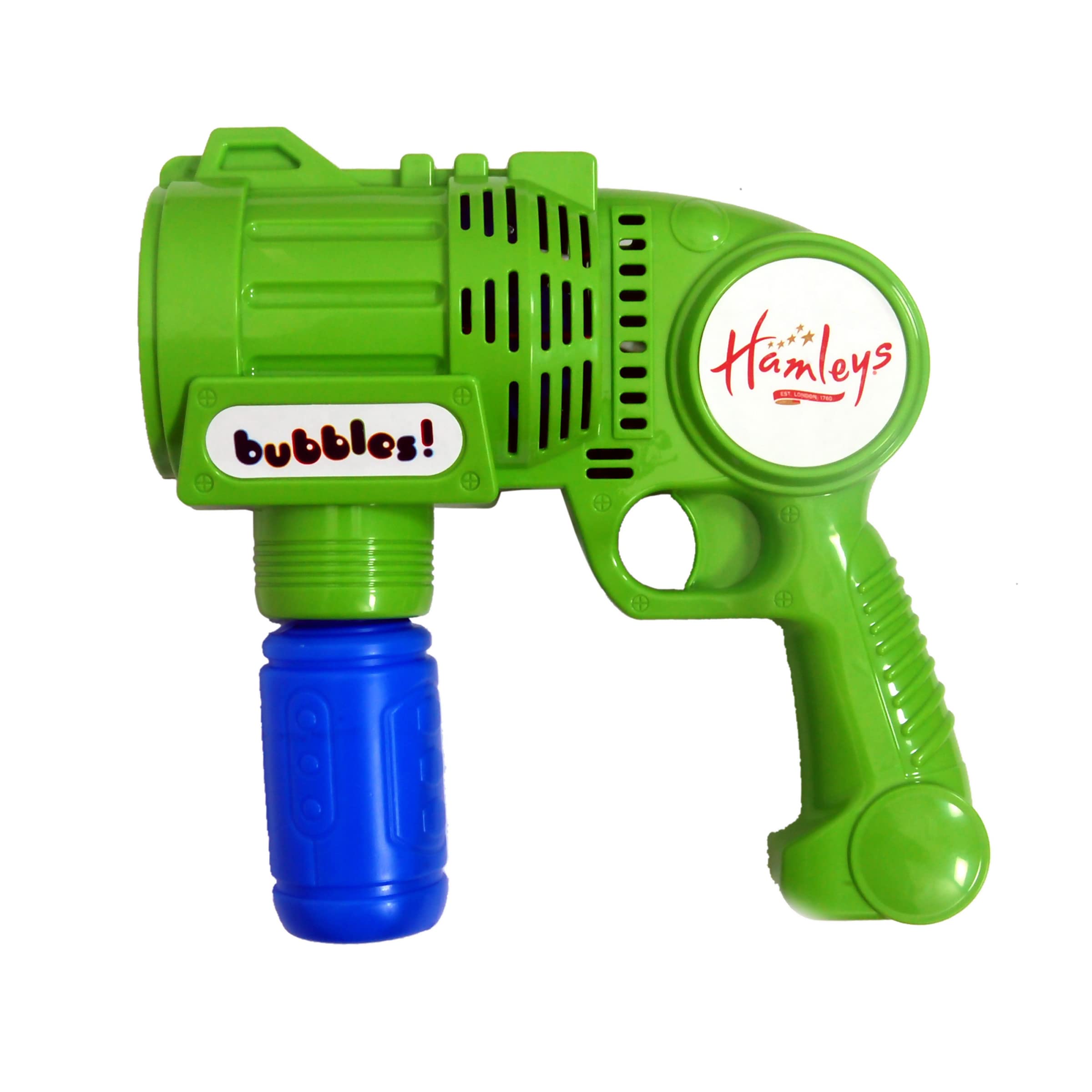 Hamleys Bubble Blaster for Kids with 1 Bubble Solution | Bubble Play Toy for Fun Indoor/Outdoor Bubble Machine for Kids 3Y+ | Perfect for Birthday Parties & Summer Outdoor Fun or Party (Green) - Image 2 thumbnail