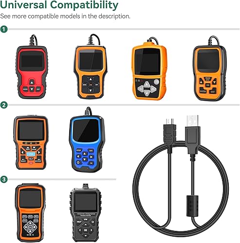 Miniatura 4 de FITE ON Adaptador de 5 V + mini cable USB de repuesto para escáner FOXWELL NT301 NT201 NT510 NT604 NT624 NT630 OBD2 escáner de diagnóstico