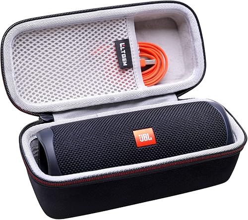 LTGEM Funda rígida de EVA para altavoz Bluetooth portátil JBL FLIP 5 o JBL FLIP 6, impermeable, bolsa de almacenamiento protectora de viaje