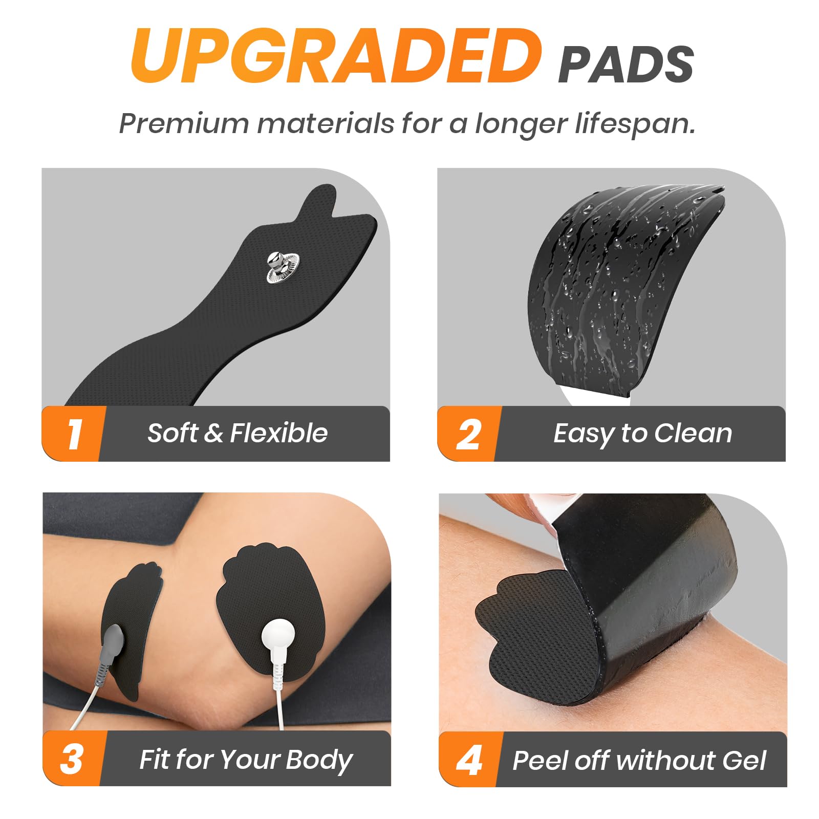 AVCOO TENS Unit Pads Combination Set 20 Pcs, Latex-Free, 50 Times of Use — Amazon image 6