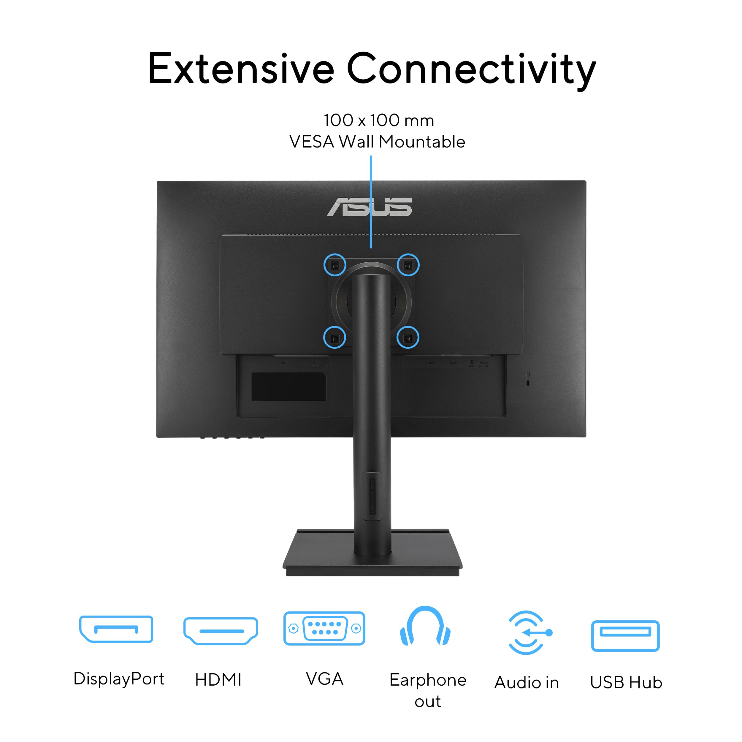 ASUS VA279QG EYE CARE, Monitor Gaming 27" FHD WLED/IPS (1920x1080), Nero | Design Senza Cornice, Refresh Rate 1ms MPRT, Adaptive-Sync, HDMI, DisplayPort, VGA, Filtro Luce Blu, Flicker Free