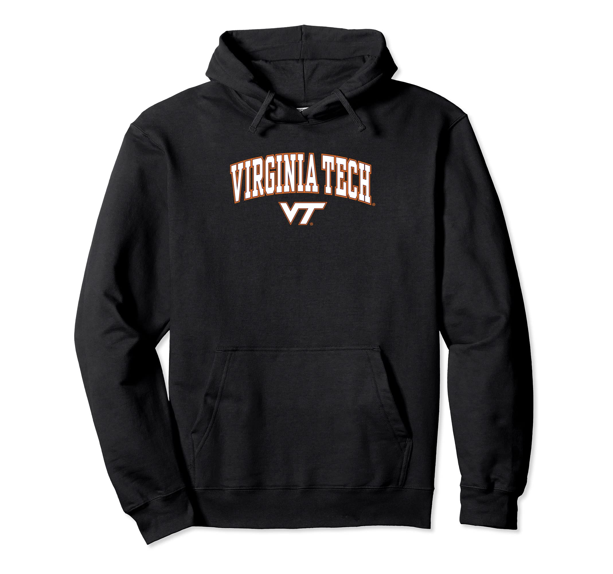 Virginia Tech Hokies Arch Over Black Officially Licensed Pullover Hoodie Small