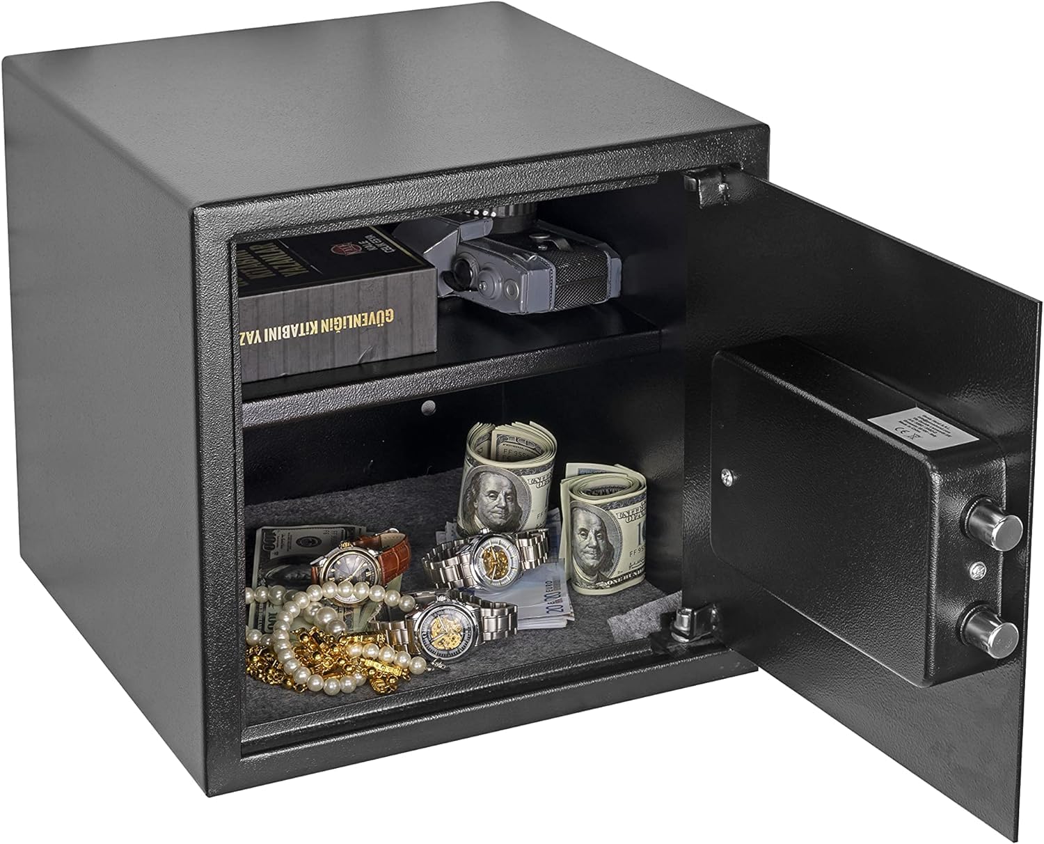 Genie Hand – Caja fuerte con doble cerradura – 2 cruzada cerradura – (Estándar)