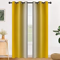 Vista 166 de SimpleHome Ombre Room Darkening Curtains 96 inches Length for Bedroom,Grommet Gradient Light Blocking Beige Gradient Window Curtains for Living