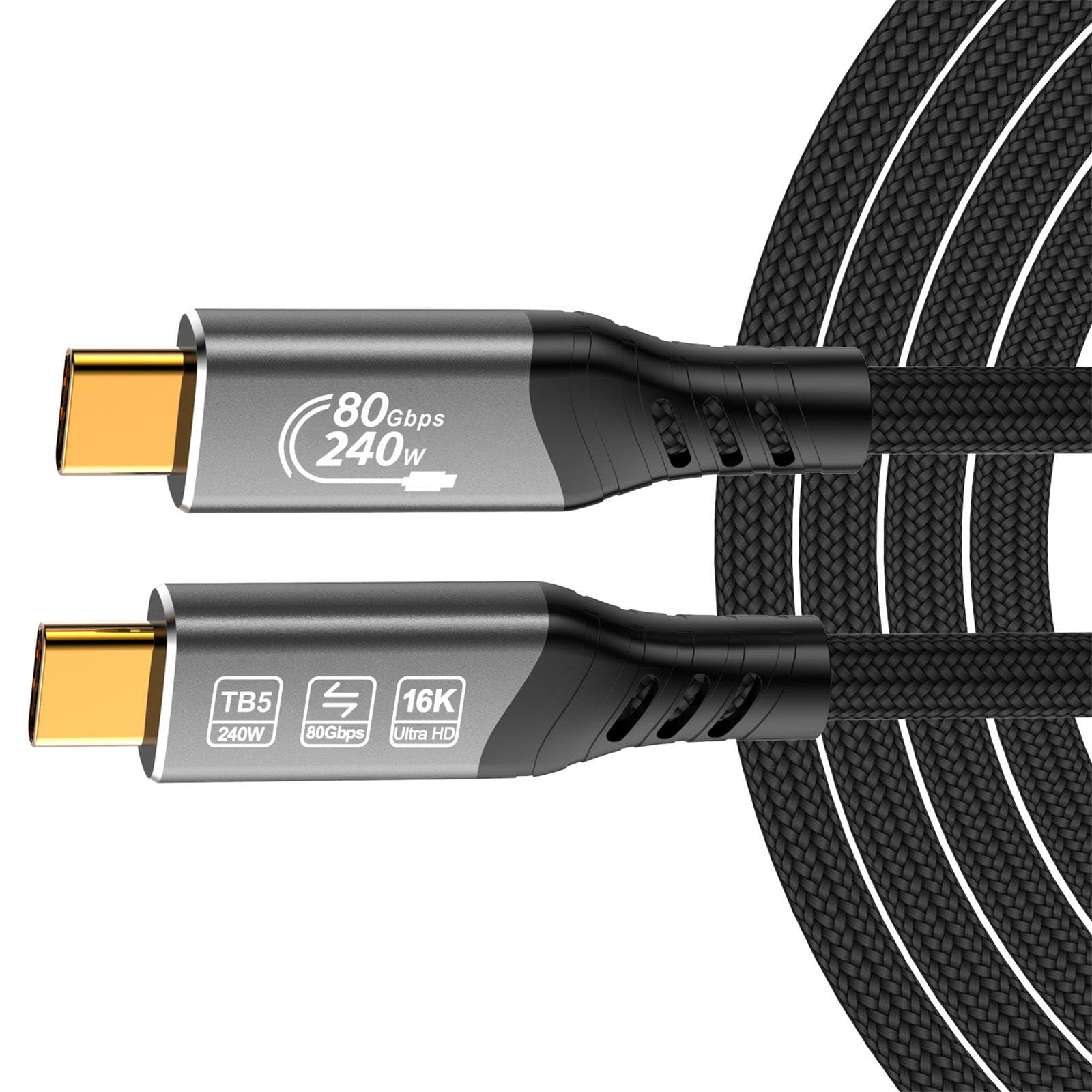 Cavo USB 4 Veloce 5 Che Offre trasferimento Dati a 80 Gbps e Ricarica a 240 WPD per Monitor USB C