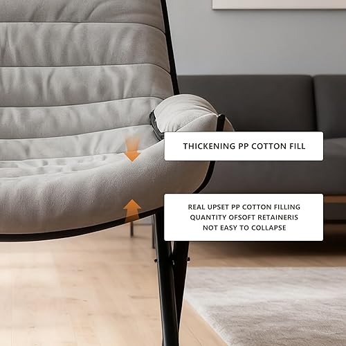 Miniatura 5 de Silla plegable de descanso con reposapiés, Silla de salón ajustable de 3 posiciones con apoyabrazos, Silla reclinable portátil para dormitorio, sala