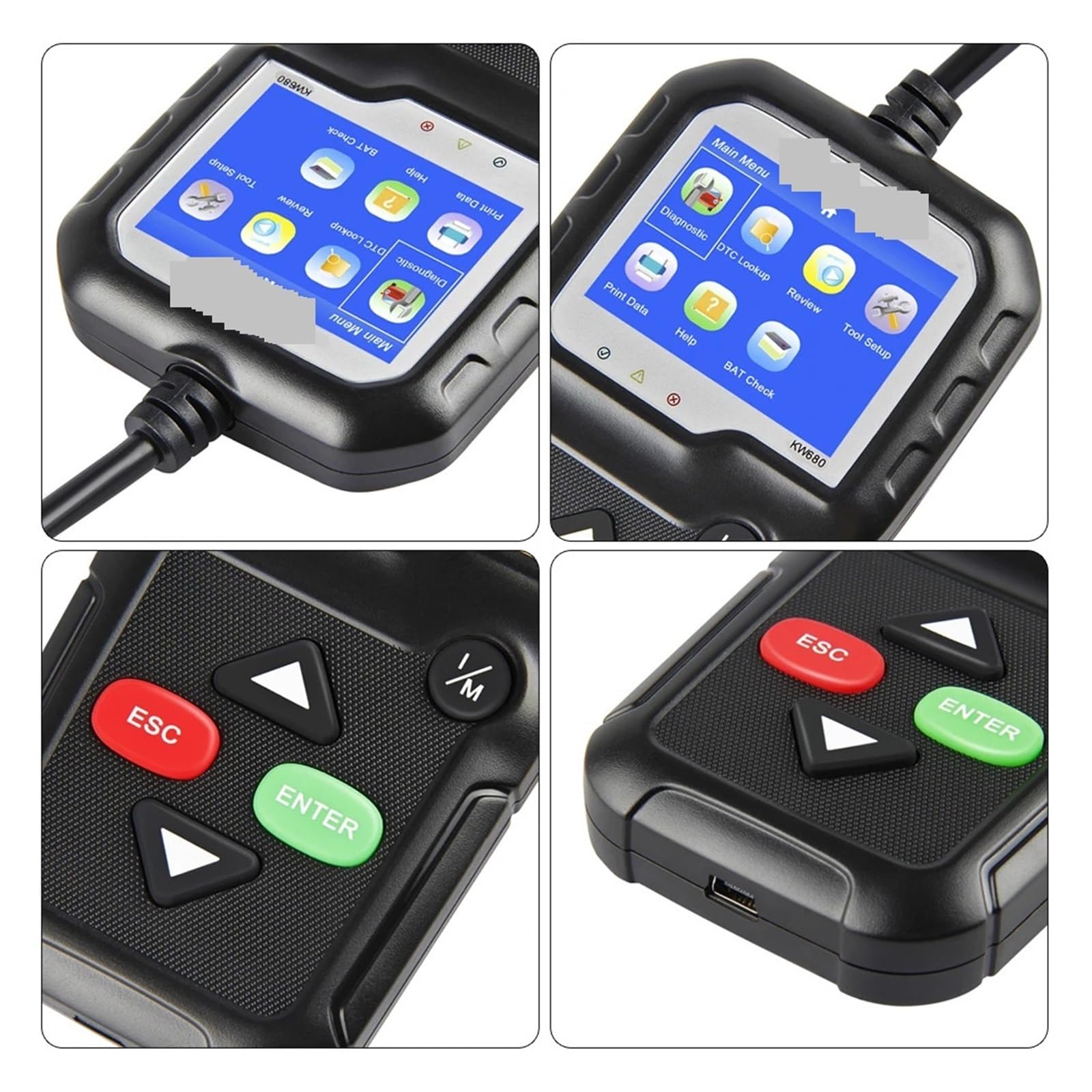 KW680 OBD2 Scanner OBDII Auto Diagnostica Strumenti Diagnostici Auto Lingua Russa Strumento Scanner Auto Lettore di Codici Diagnostici