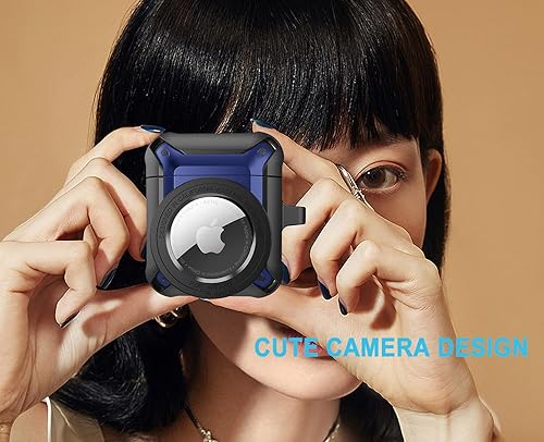 Miniatura 5 de Case Camera Design Armor Case Cover - Funda protectora militar con llavero a prueba de golpes, color negro y azul