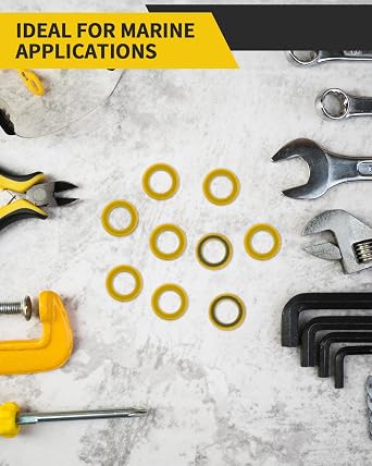 10 Pcs Gearcase Drain Plug Gasket - Oil Drain Plug Gasket Seal Washers for Gearcase Lube Drain Screw, Lower Unit Replacement 26-830749 Compatible with Mercury Marine/Mercruiser