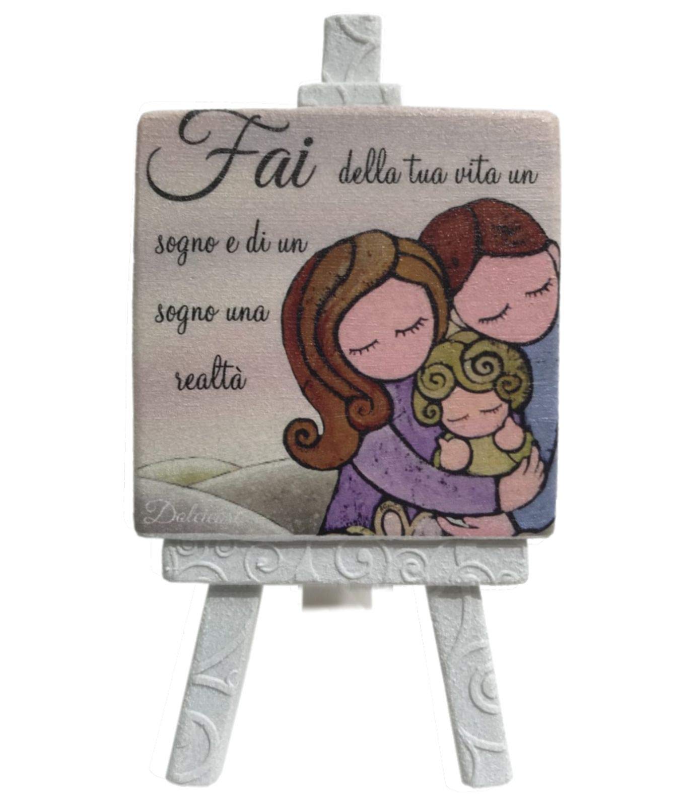 Regalami.Shop Bomboniera Cavalletto Prima Comunione Bimba H.10 Cm Con Scatola Confetti E Bigliettino Personalizzato