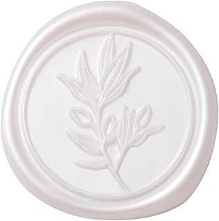 PONATIA Wax Seal Stickers - 50 Pcs Self- Adhesive Wedding Seal Stickers, Light Blush Pink Wax Seals, Perfect for Invitation Cards, Envelopes Christmas Cards, Gift Wrapping, Party Menu Decor