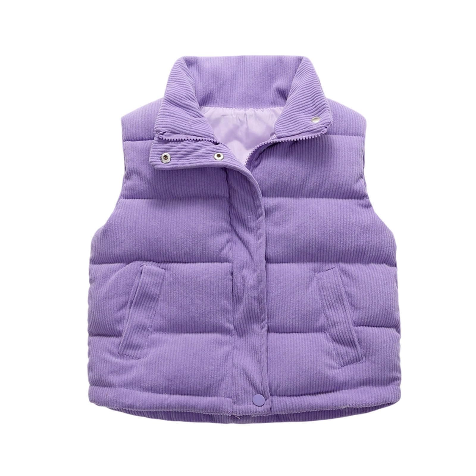 Chaleco Acolchado Otoño e Invierno para Niños y Niñas Chaqueta de Plumas con Capucha Sin Mangas Abrigos Cortavientos Suave y Cómodo Chalecos Cálidos con Cremallera Ropa Niños Pequeños 1-12 Años
