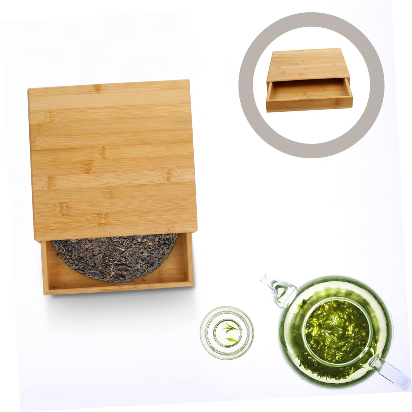 Beaupretty Caja De Madera Para Envolver Té Forma De Caja De Obsequio De Té De Madera Práctica Para Almacenar