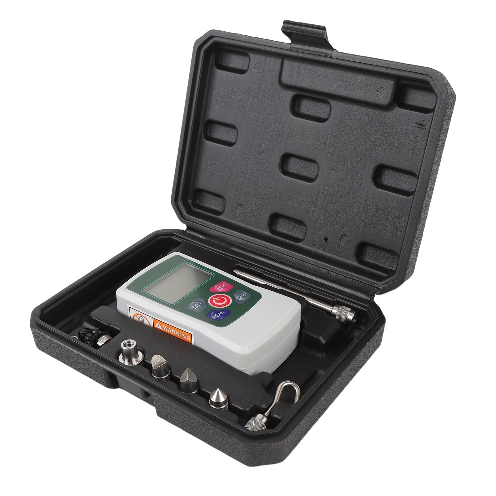 Yctze Jauge de Force Numérique, Jauge Push-pull 100N, LCD Rétroéclairée avec 4 Unités, Mise Hors Tension Automatique et Mesure Précise, Idéale pour l'enseignement Scolaire