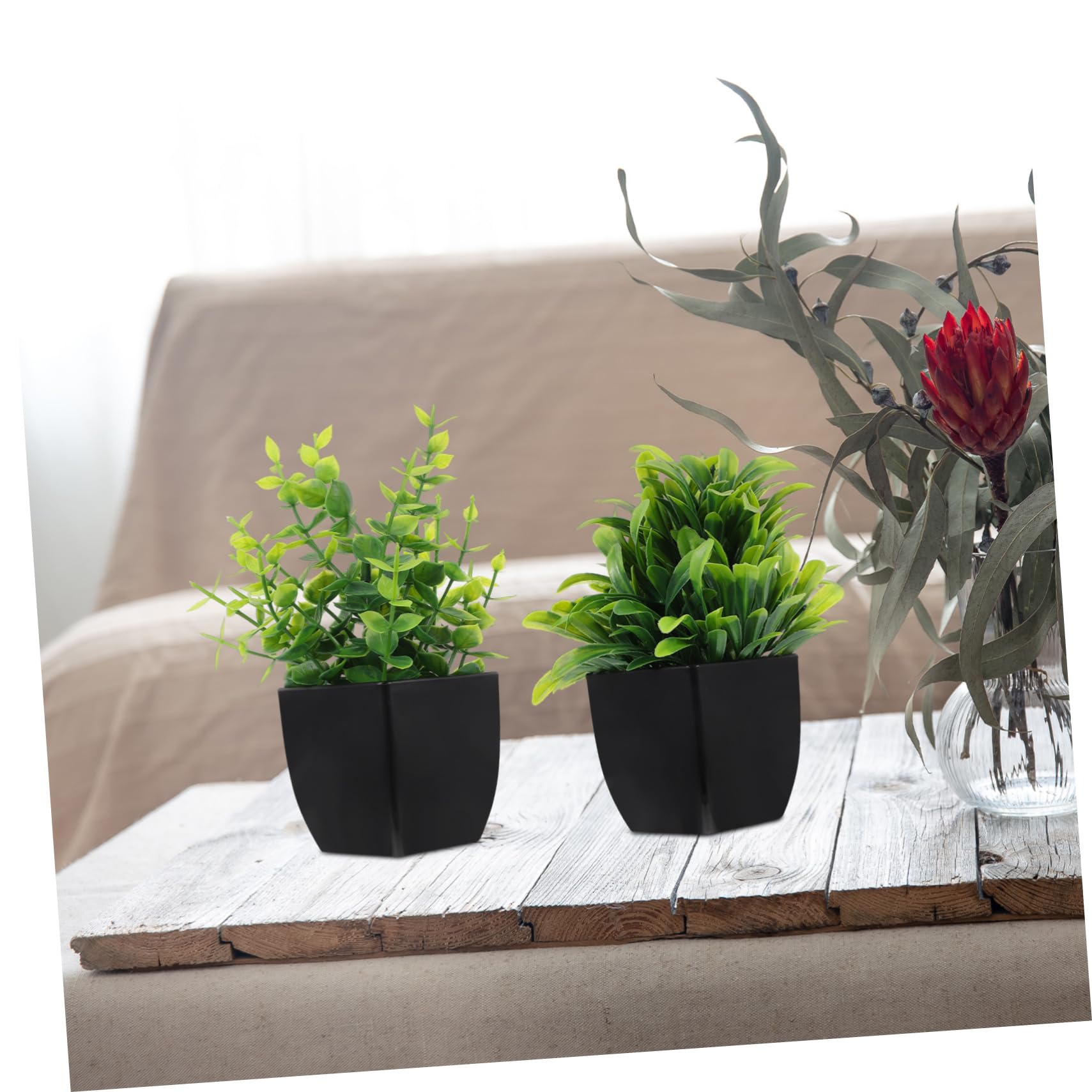 フェイクグリーン　人工観葉植物 約140cm 黒鉢 Amazon｜QUMIIRITY 4個人工観葉植物 黒鉢付き フェイクグリーン 小型