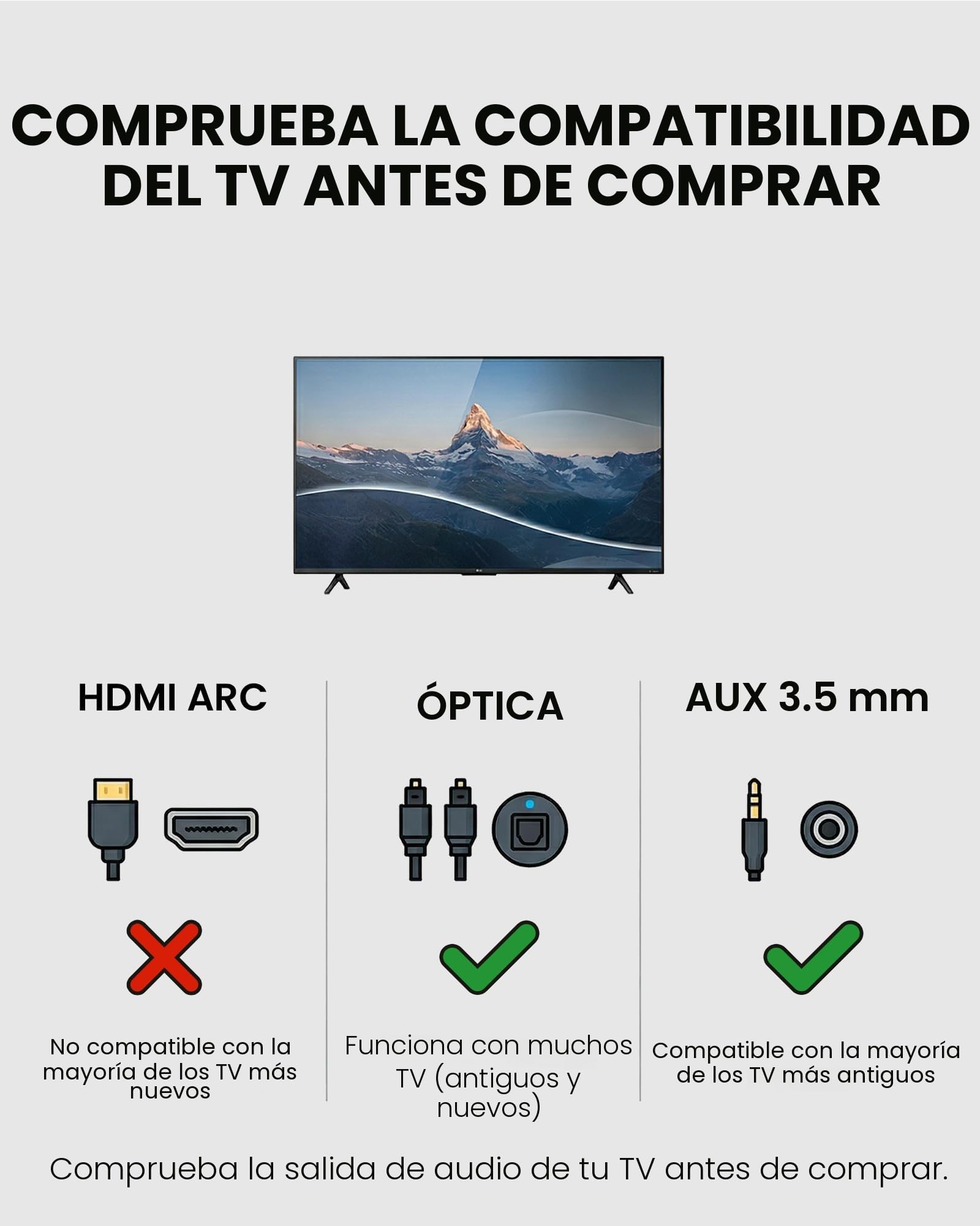 Avantree Ensemble – Auriculares Inalámbricos TV Televisión para Personas Mayores con Clear Voice, Diseño Cómodo, Base de Carga, 35h de Autonomía, Funcionan con TV con Salida óptica/AUX y Bluetooth