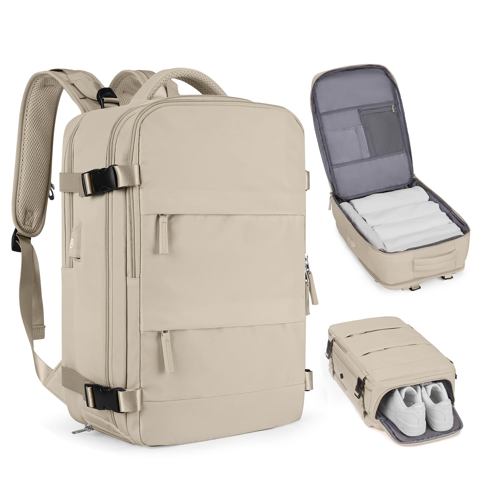 Large Travel Backpack For Women Men Airline Approved Carry On Backpack Flight Approved Waterproof Sports Luggage Backpack Casual Daypack Hiking