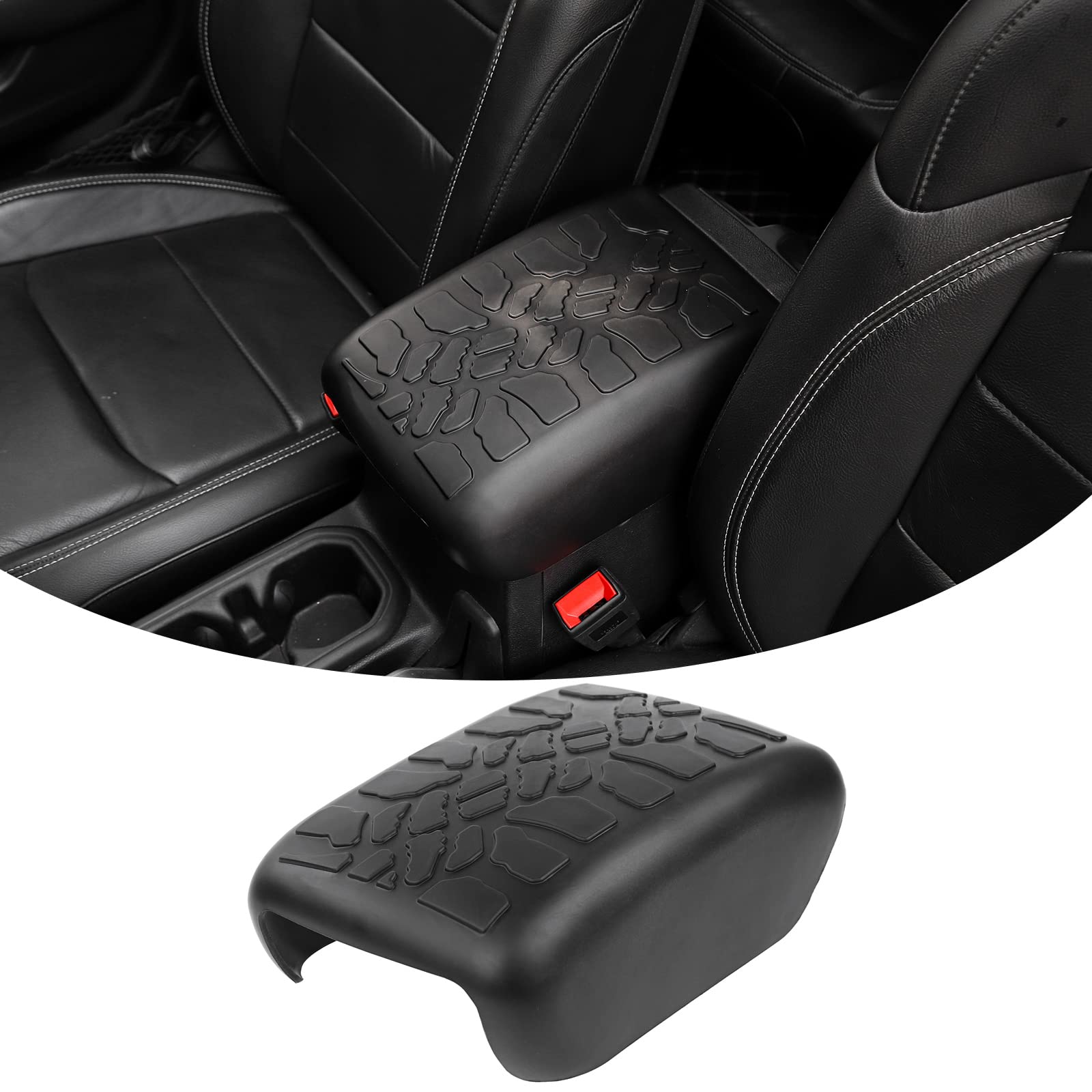 for Jeep Wrangler JL JT 2018-2022 Center Console Armrest Storage Soft Mat Pet Antiscrach Mat Cover for Jeep Wrangler JL 2Doors/4Doors Gladiator JT 4XE