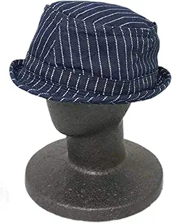 (シュガーケーン) SUGAR CANE 9oz. ウォバッシュストライプ ポークパイハット SC02467 (7 1/2(L), 128(ネイビー))