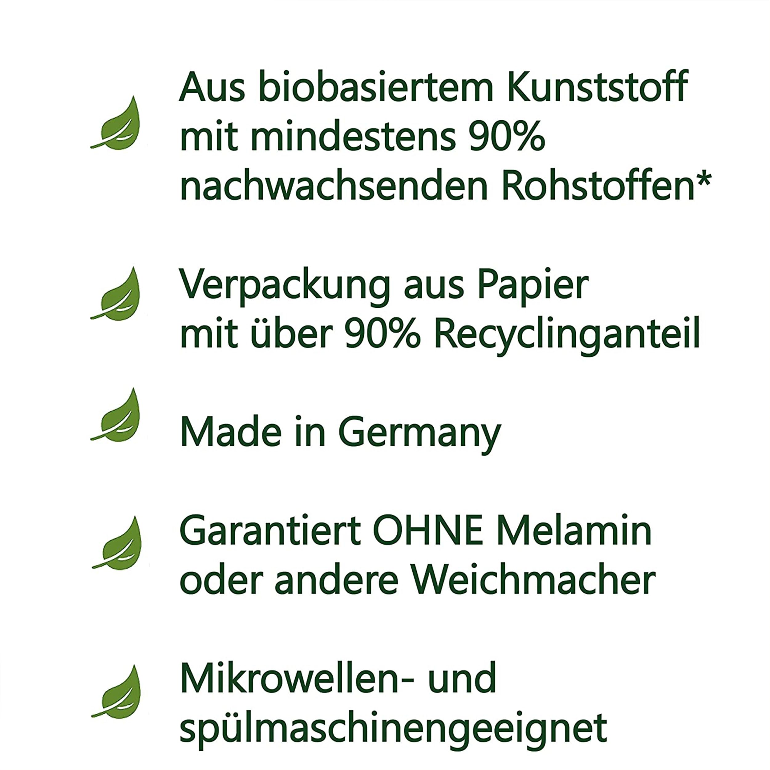 NIP Eat Green Öko Bio szeroka misa: bez melaminy i BPA, nadaje się do mycia w zmywarce, nadaje się do kuchenki mikrofalowej, 2 sztuki, kolor zielony, 38523-51