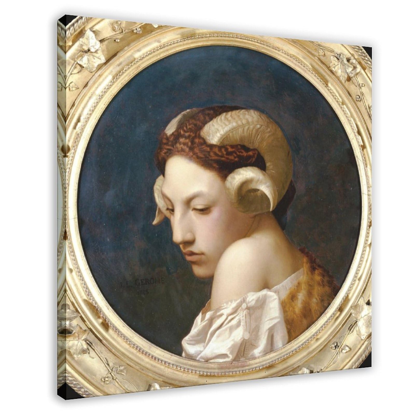 Toile La Bacchante Gerome : sublimez un mur vide avec un portrait d'art classique