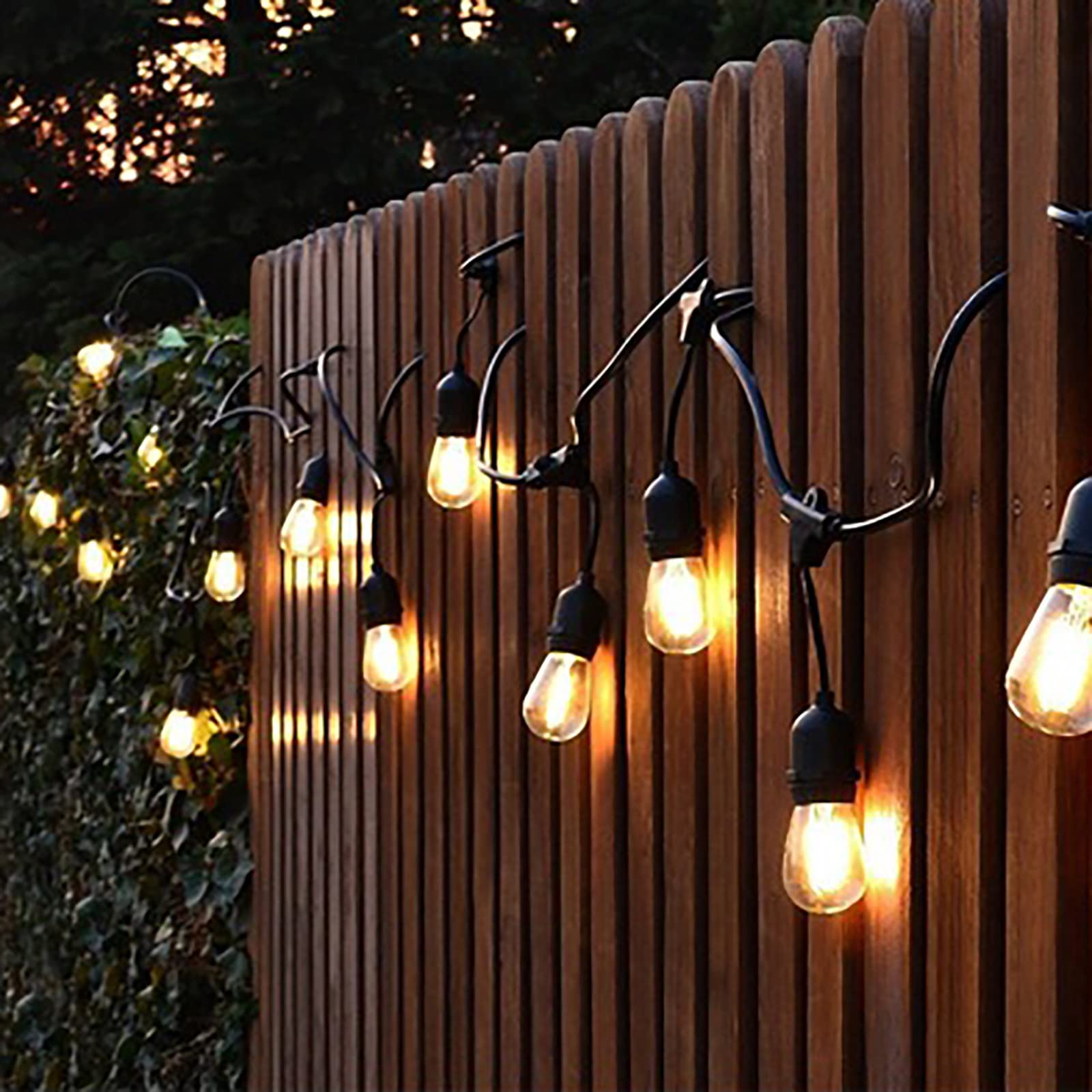 10M LED Lichterkette Außen,S14 Lichterkette Gluehbirne Aussen LED,IP65 Wasserdicht,Lichterkette mit LED Birnen,Warmweiß 3000K Beleuchtung für Innen und Außen Deko Garten Hochzeit
