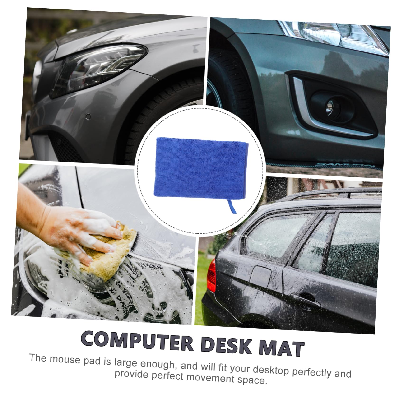 ULTECHNOVO 3piezas Guante Vado De Arcilla para Automóviles Manopla De Limpieza Reutilizable Toalla De Microfibra para Detailing y Pulido Elimina Contaminantes Pintura Azul