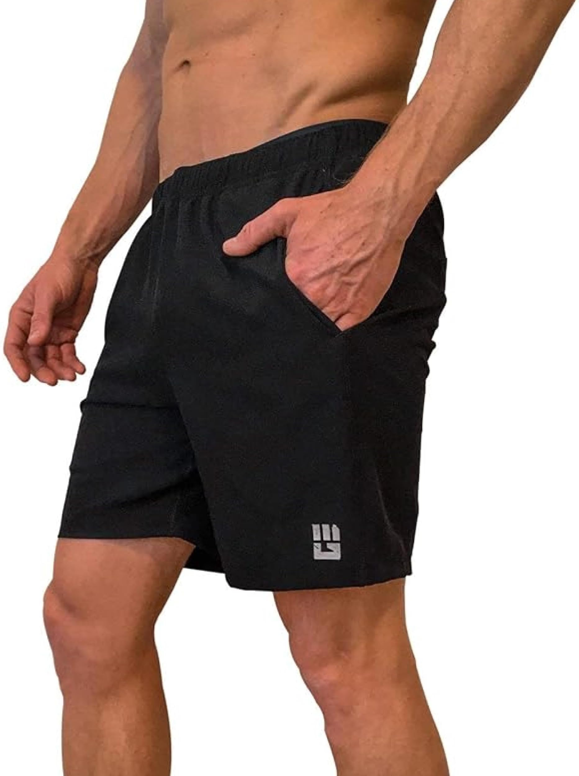MudGear Men's Freestyle Running Shorts, Athletic Workout Apparel with 7" Inseam, Zipper Pocket for Gym, Race & Trail