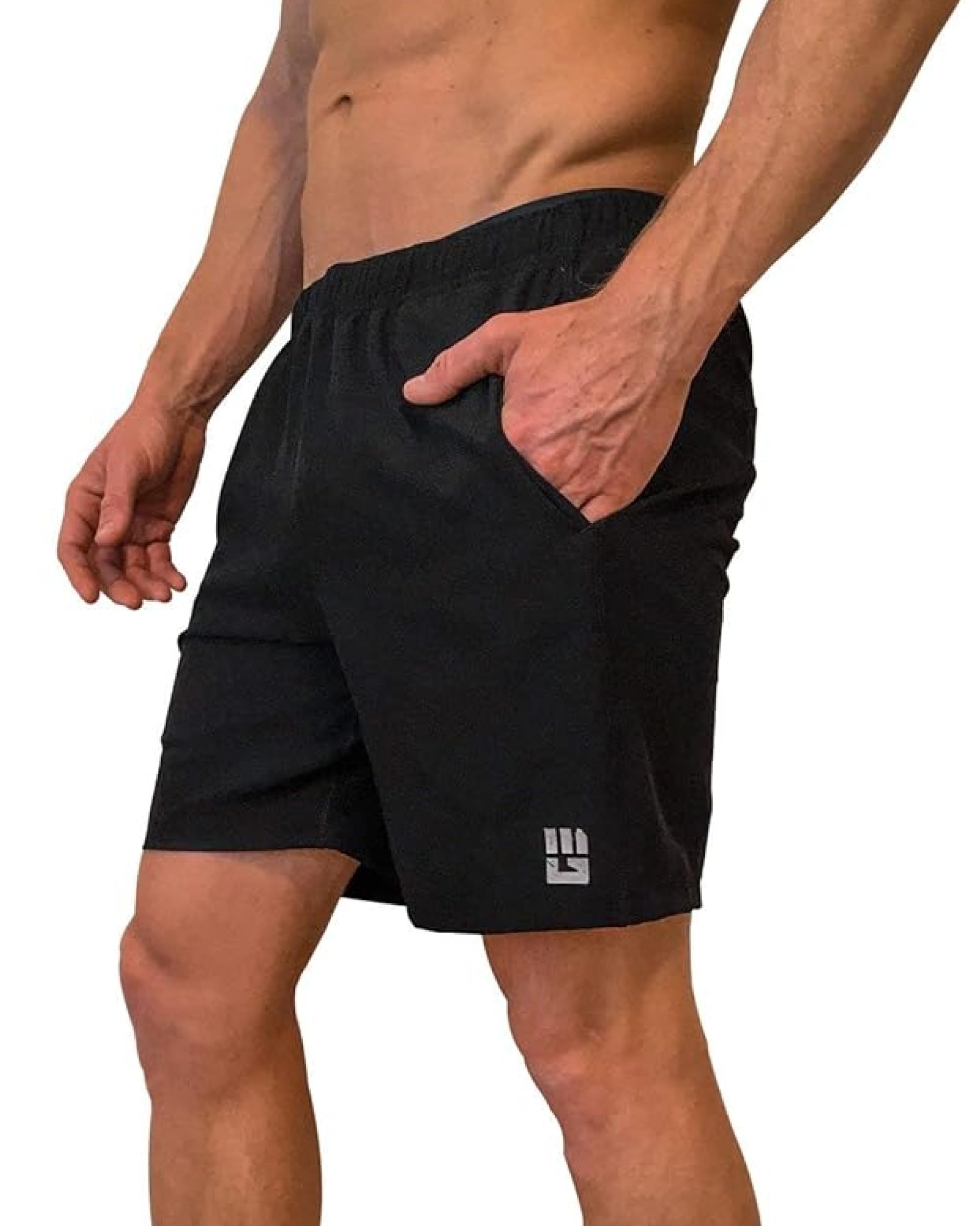 Men's Freestyle Running Shorts, Athletic Workout Apparel with 7" Inseam, Zipper Pocket for Gym, Race & Trail