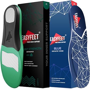 Work Boot Insoles with 220+ lbs High Arch Support Inserts Orthotic Shoe Insoles for Flat Feet Heel Pain Plantar Fasciitis All-Day Comfort - Size S Men 7-8.5/Women 8-9.5