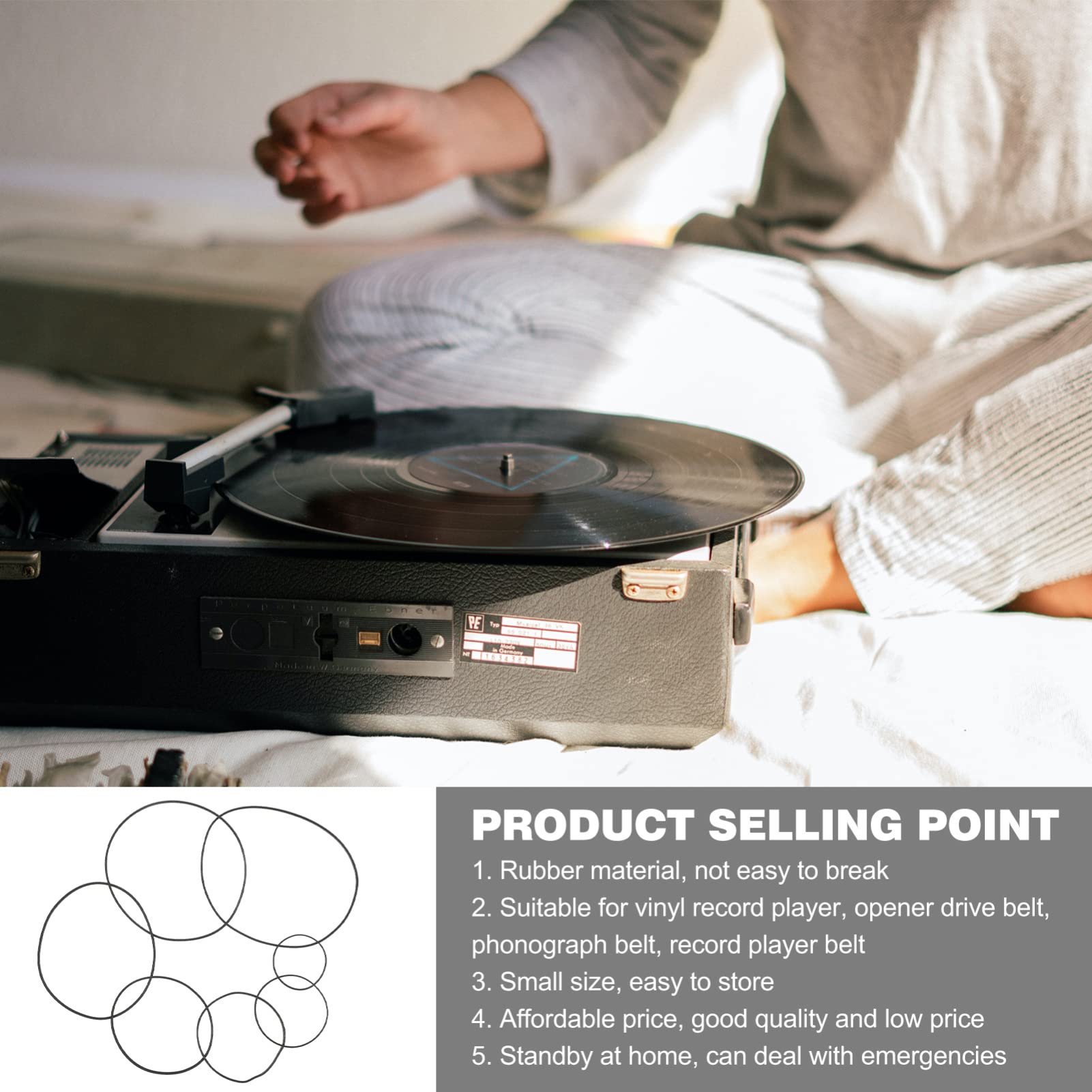 40 Cinghie Di Gomma Per Registratore A Cassette - Sostituzione Per Lettori Cassette, Vecchi Stereo E Mangianastri - Foto 8