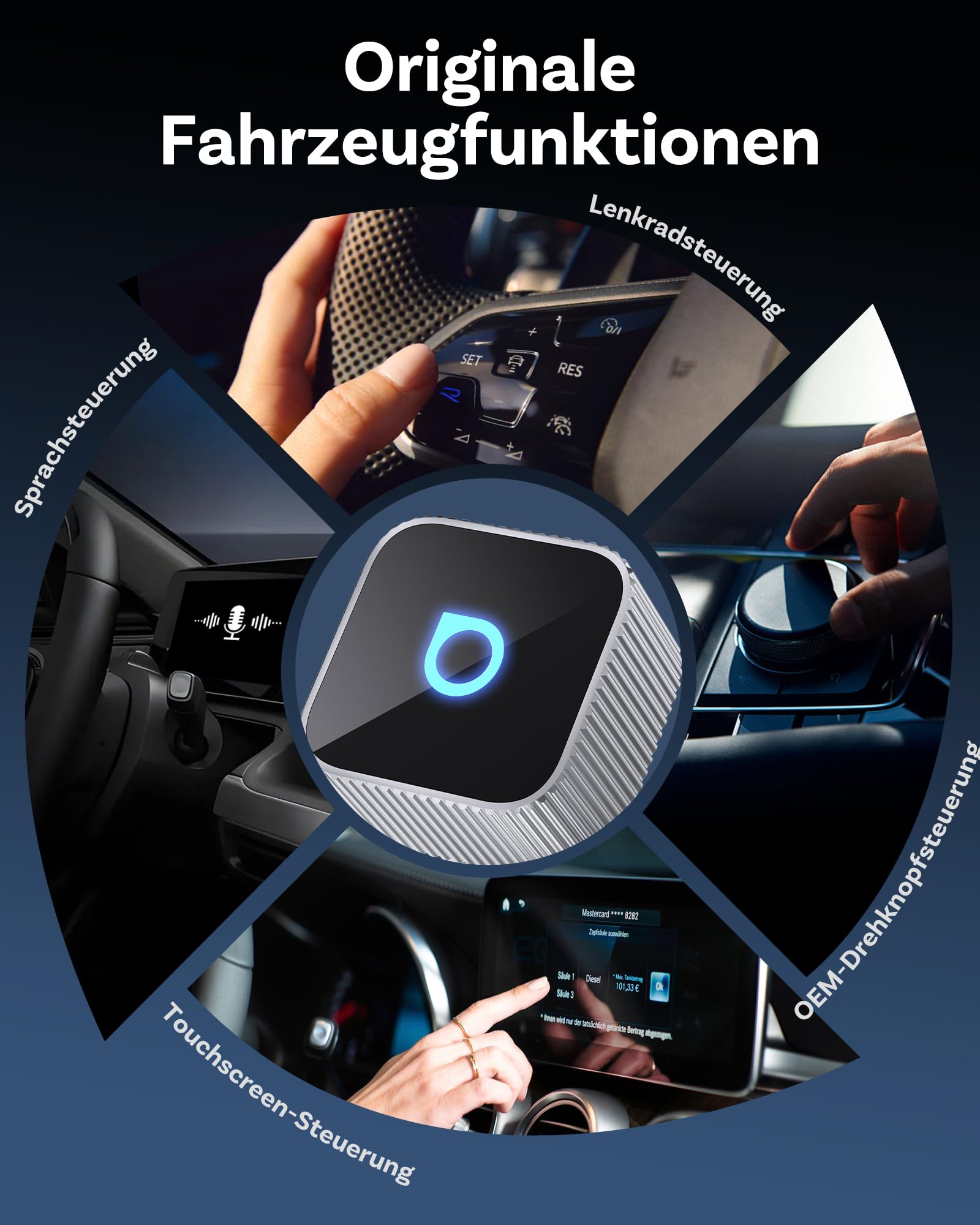 OTTOCAST MINI 3.0 Slim 2026 Upgrade Wireless CarPlay & Android Auto Adapter, 2-in-1 Dongle, Wandelt Kabel auf Wireless um, Schnelle Auto-Connect-Funktion, MINI Cube