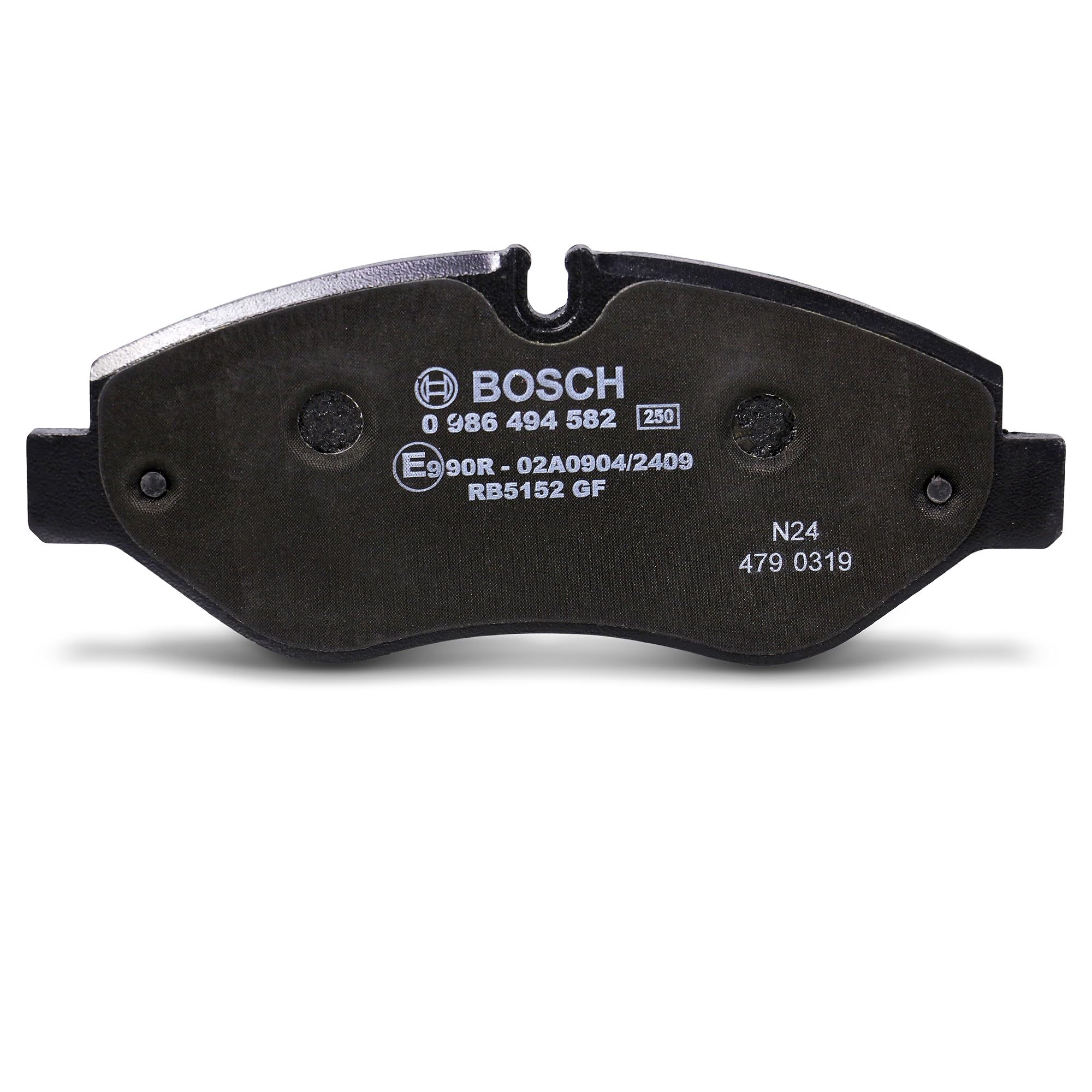 Bosch BP1231 - Pastiglie Freni Auto, Delantero - Calidad Bosch - Reducción de Ruido y Polvo - Certificación ECE-R90 - Sin Cobre - 1 Juego de 4 Pastillas - Con Accesorios