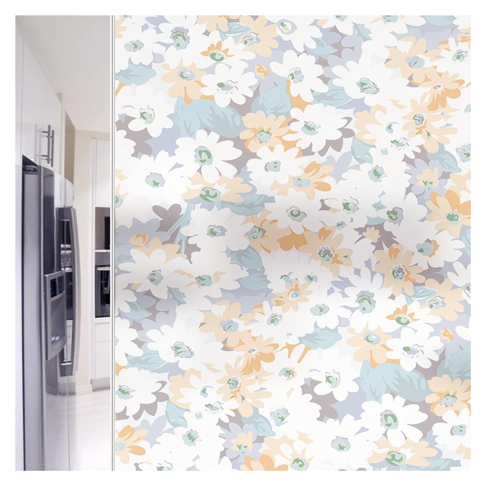 window film， For Glass Windows Frosted Window Stickers(Grün,45x200cm)