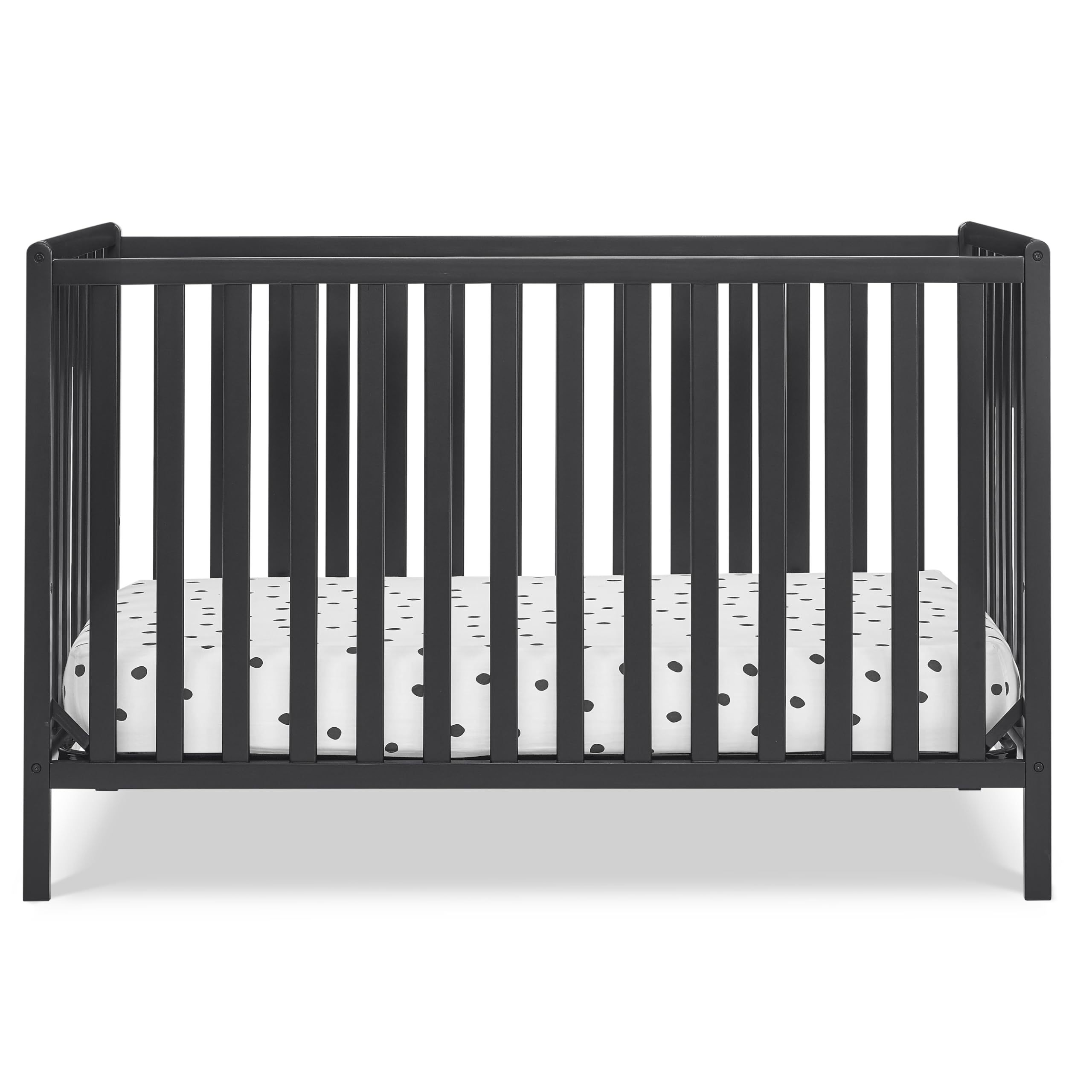 Photo 1 of Delta Children Heartland 4-in-1 Convertible Crib, Black Crib Black