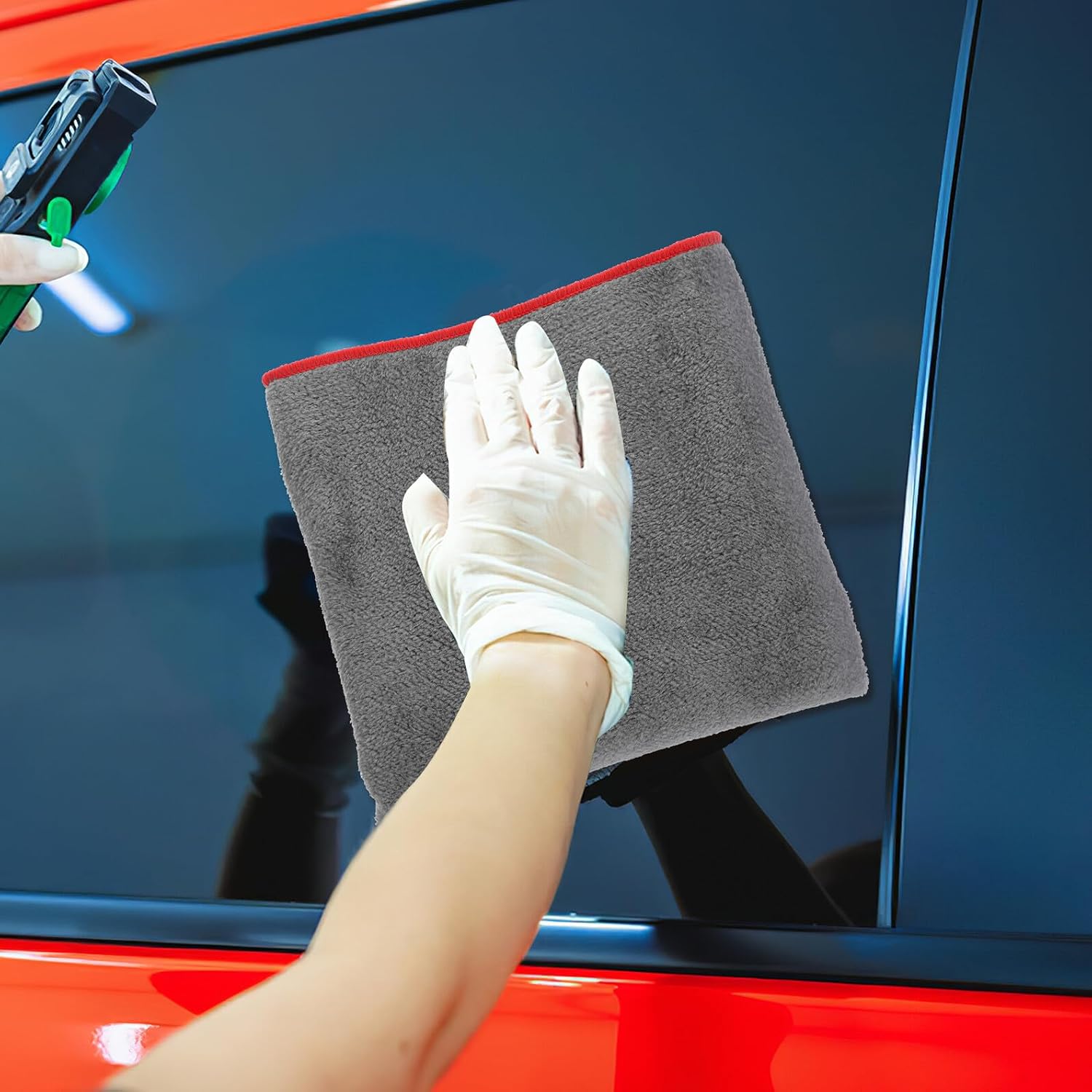 Mikinona Super Absorbent Car Drying Towels 2pcs Microfiber Cleaning Cloths Reusable Auto Wash and Polishing Towels for Vehicle Exterior Cleaning
