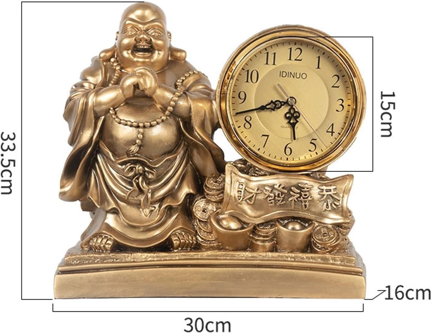 Mantel Clock Table Clock God of Wealth Meaning Floor Clocks Ornament Home Desktop Living Room Decorative