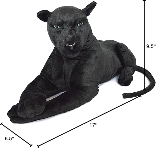 Miniatura 8 de Pana The Black Panther - 42 pulgadas (medida de cola no incluida) Animal de peluche grande de leopardo