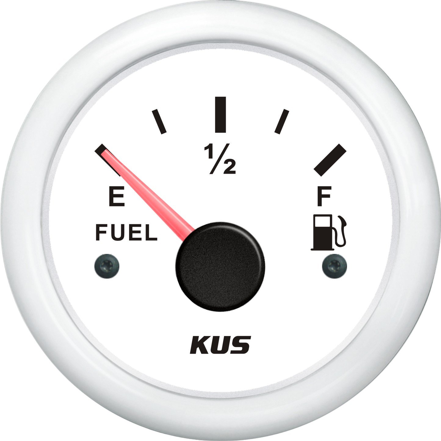 KUS CPFR-WW, 240-33 Ohm, Electric Fuel Level Gauge, 12V / 24V, 2" (52mm) with Backlight